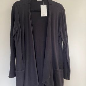 Black Cotton Cardigan/Jacket